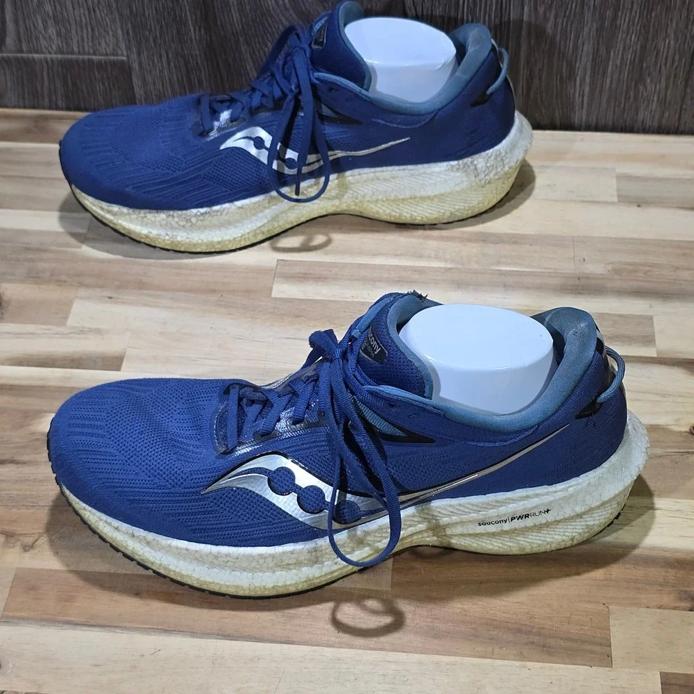 Saucony Triumph 21 Men's Running Shoes Navy‎ Blue White S20881-21 Size 11
